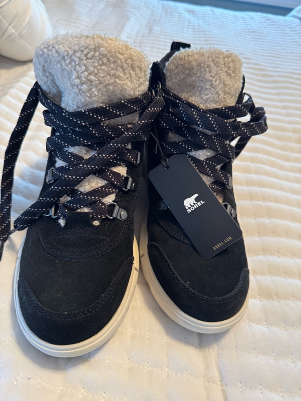 Sorel Black Insulated Waterproof Lace-Up Boots